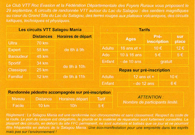 Salagou mania 2013 infos